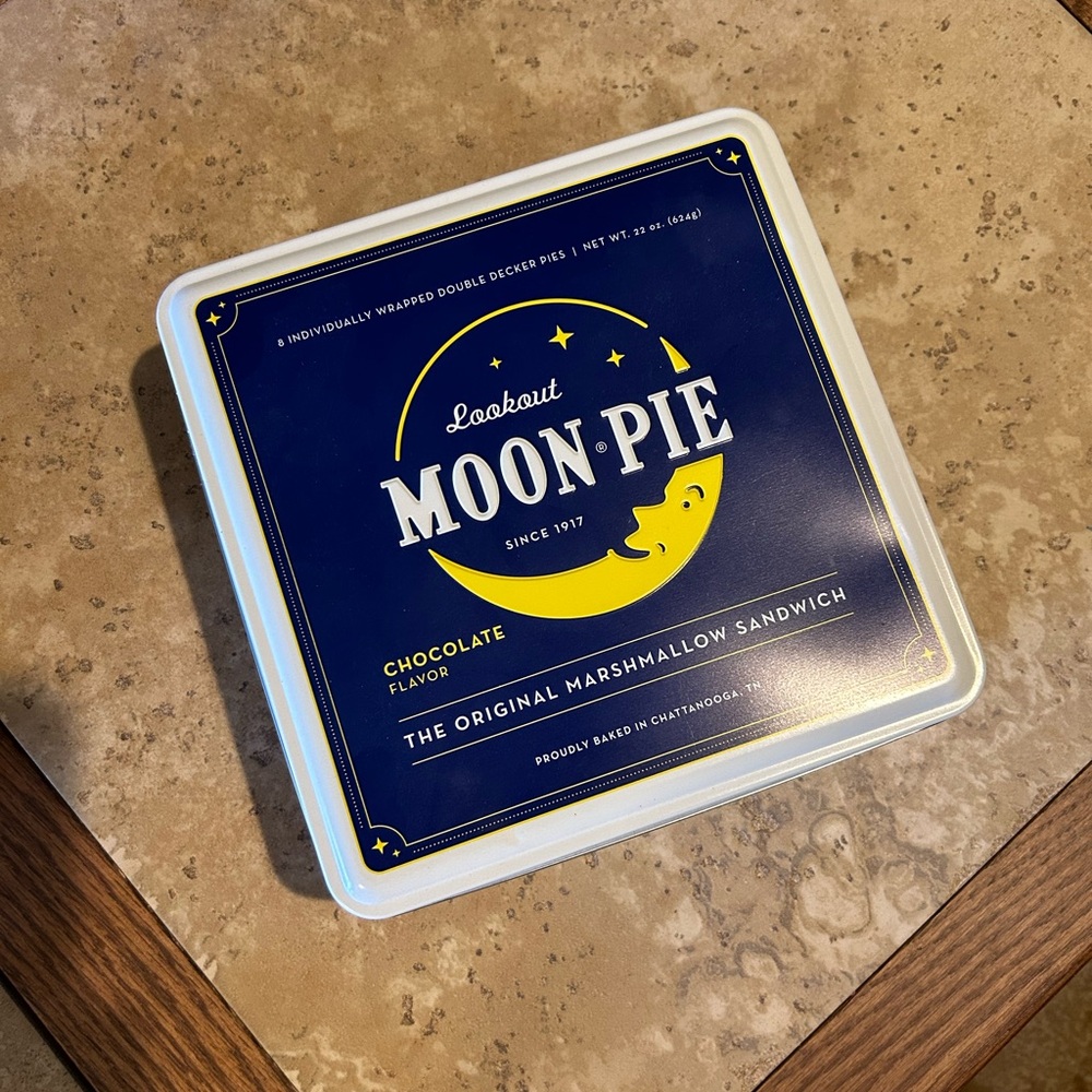 Decorative Tin - Blue and Yellow